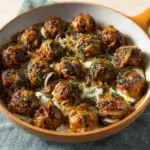 French Onion Meatballs