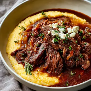 Italian Pot Roast with Gorgonzola Polenta
