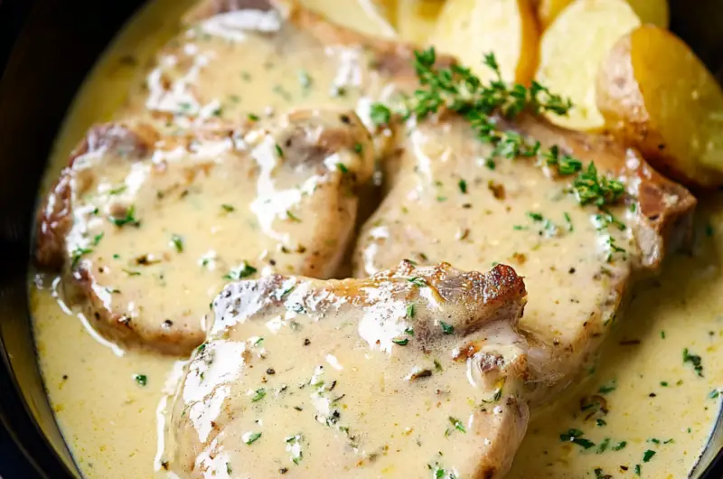 Slow Cooker Creamy Ranch Pork Chops