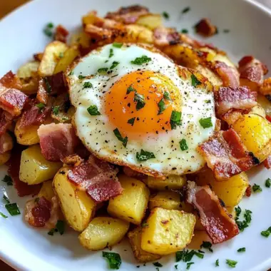 Bacon, Egg, and Potato Hash