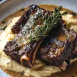 Braised Short Ribs in Creamy Herb Sauce