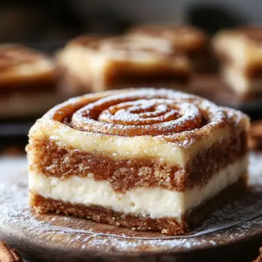 Cinnamon Roll Honeybun Cheesecake Bars