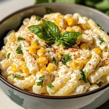 Creamy Street Corn Pasta Salad
