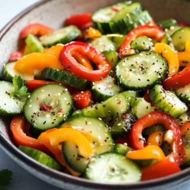 Crisp Cucumber and Bell Pepper Salad