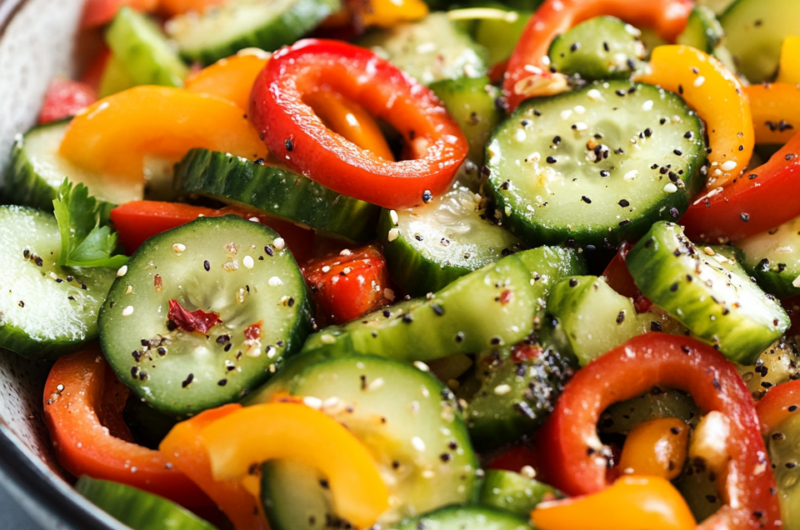 Crisp Cucumber and Bell Pepper Salad