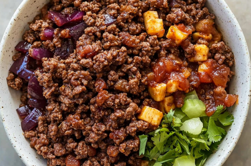 Firecracker Ground Beef Bowls