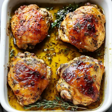 Herbed Honey Mustard Chicken Thighs