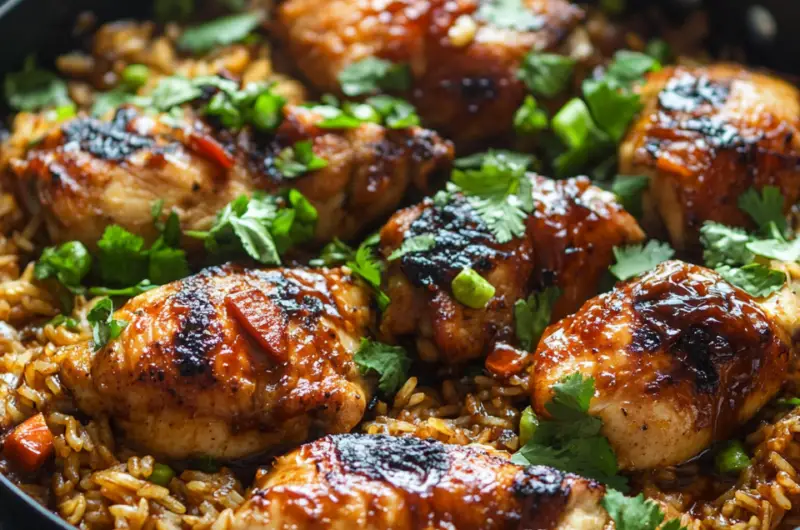One-Pan Bold Honey BBQ Chicken & Rice