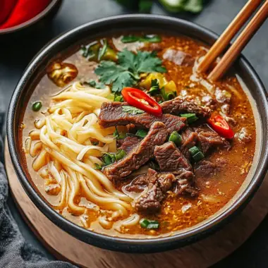 Satay Beef Noodle Soup