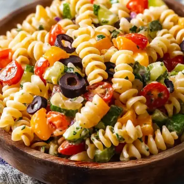 Zesty Olive Garden-Inspired Pasta Salad