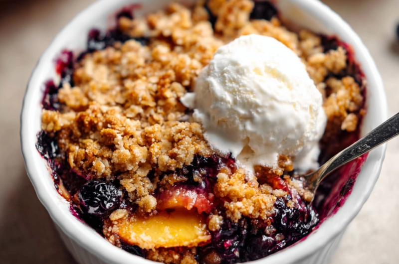 Blueberry Peach Crumble