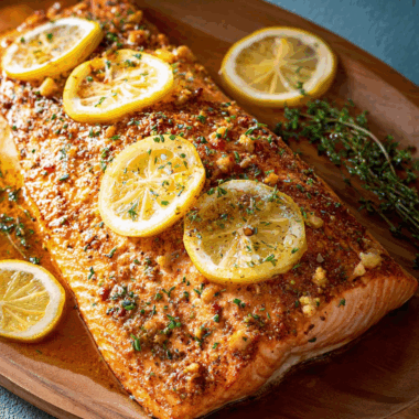 Lemon Garlic Baked Salmon