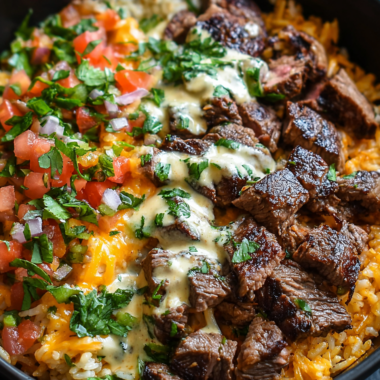 Steak Queso Rice Bowl