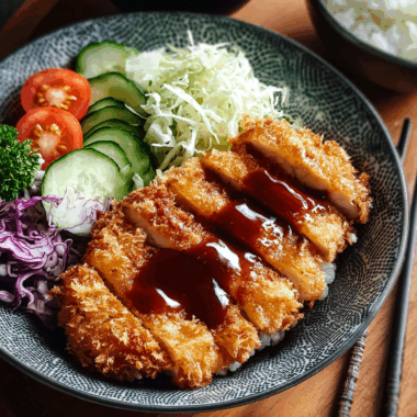 Japanese Katsu Bowls with Tonkatsu Sauce