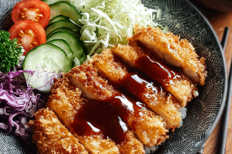 Japanese Katsu Bowls with Tonkatsu Sauce