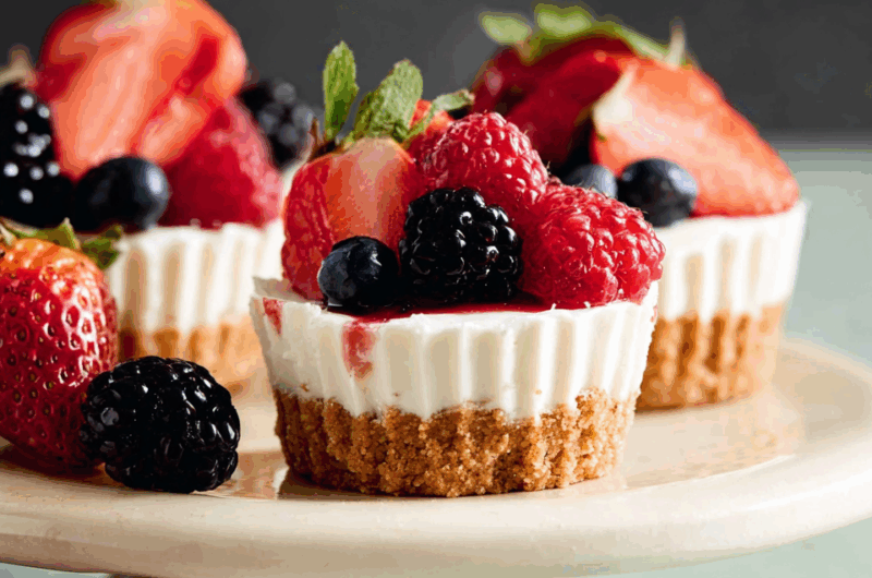 Mini No-Bake Cheesecakes