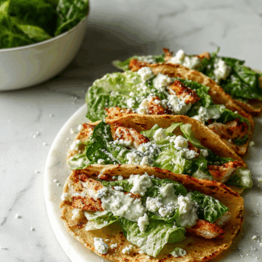 Smash Chicken Caesar Tacos