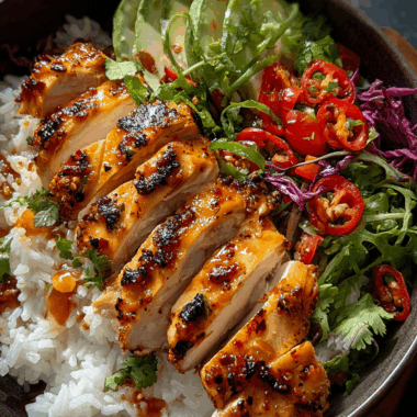 Spicy Maple Chicken with Coconut Rice