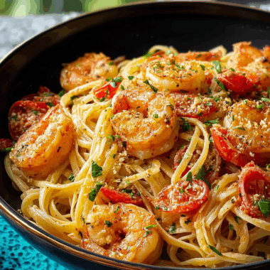 Creamy Jamaican Shrimp Pasta