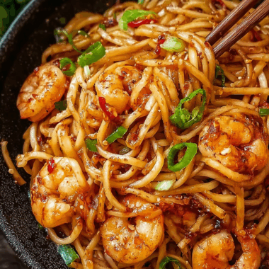 Spicy Garlic Shrimp Noodles