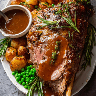 Roast Lamb Leg with Gravy
