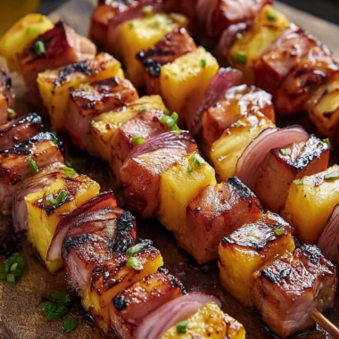 Hawaiian Ham and Pineapple Skewers