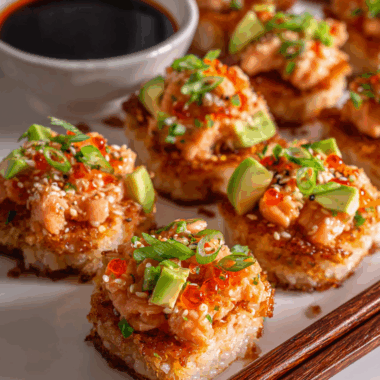 Salmon Crispy Rice Bites