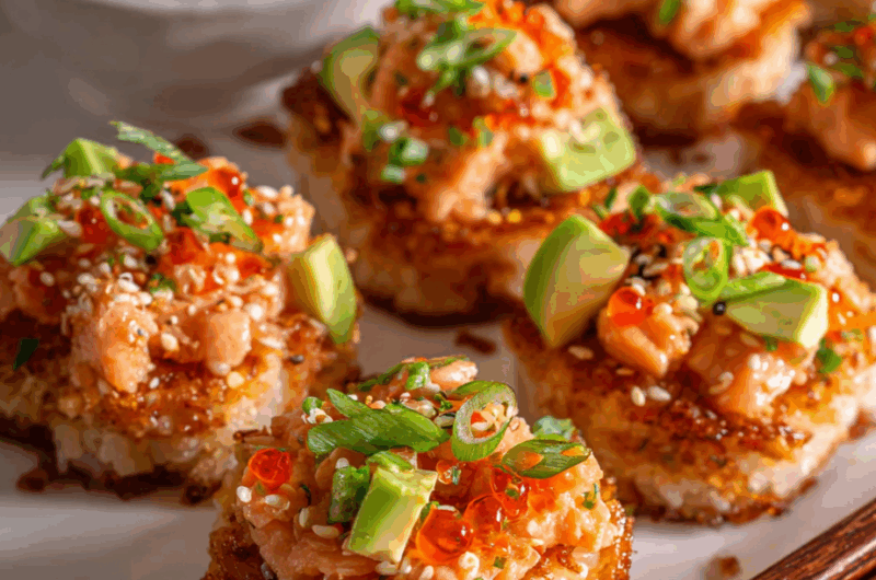 Salmon Crispy Rice Bites