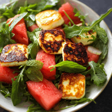 Halloumi and Watermelon Salad