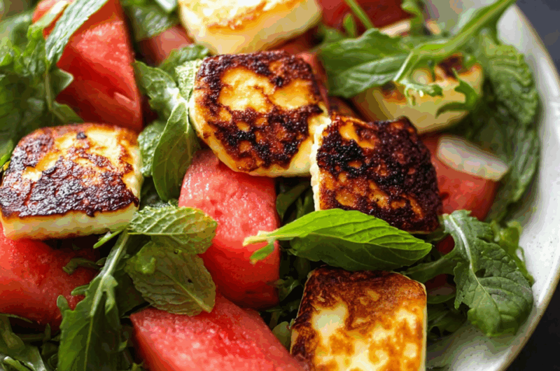 Halloumi and Watermelon Salad