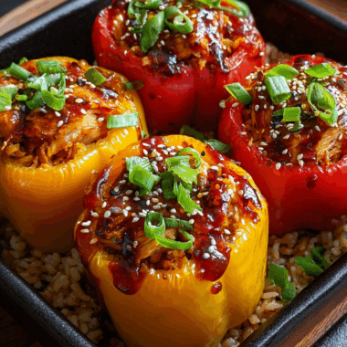Teriyaki Chicken Stuffed Peppers