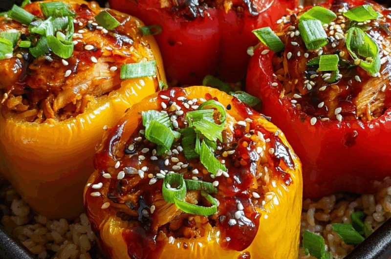 Teriyaki Chicken Stuffed Peppers