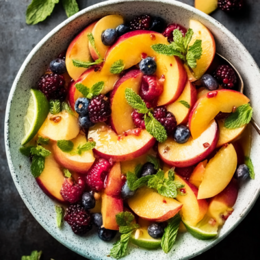 Summer Peach Fruit Salad