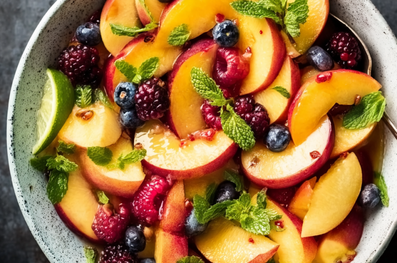 Summer Peach Fruit Salad