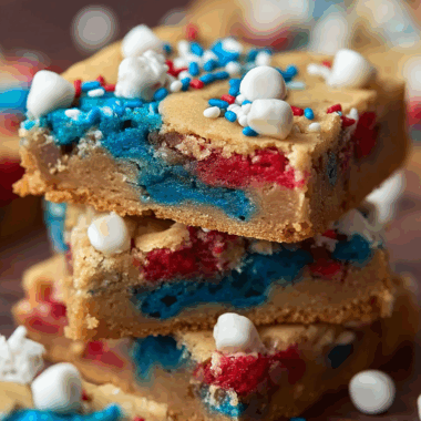 4th of July Cake Mix Cookie Bars