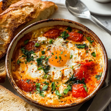 Baked Feta Eggs