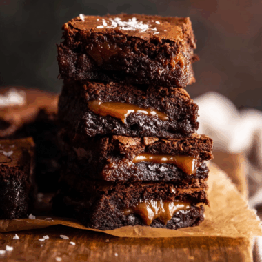 Salted Caramel Stuffed Brownies