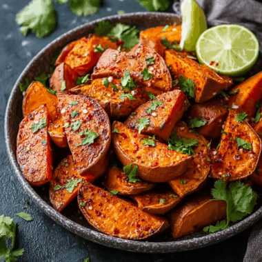 Sweet and Spicy Mexican Roasted Sweet Potatoes