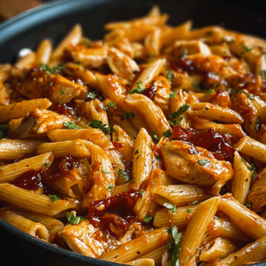 One-Pan Tangy Honey BBQ Chicken Penne
