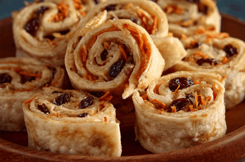 Cinnamon Raisin Tortilla Pinwheels