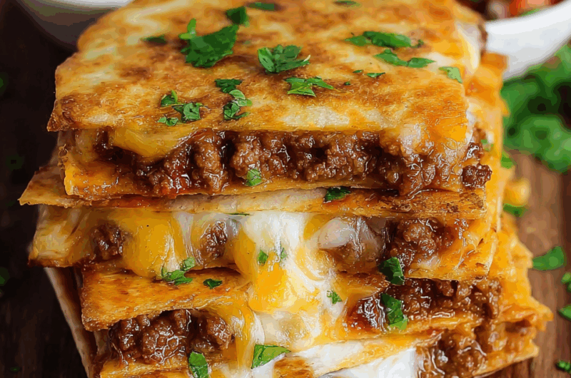 Easy Cheesy Ground Beef Quesadillas