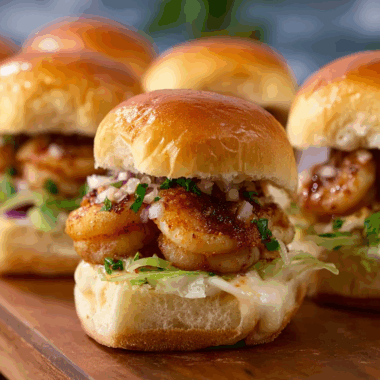 Hawaiian Garlic Shrimp Sliders