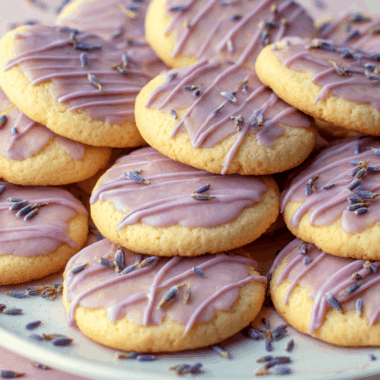 Lavender Cookies with Icing