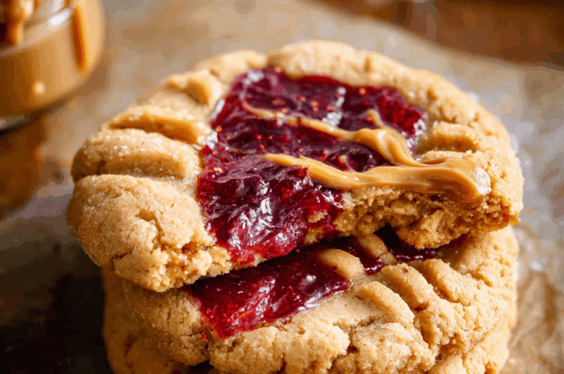 Peanut Butter and Jelly Cookies