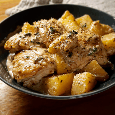 Slow Cooker Parmesan Garlic Chicken and Potatoes