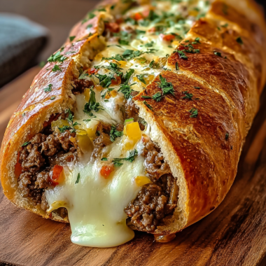 Cheesesteak Stuffed Garlic Loaf