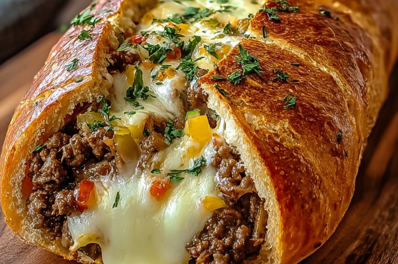 Cheesesteak Stuffed Garlic Loaf