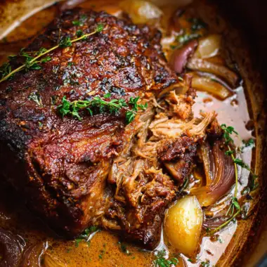 Apple Cider Braised Pork Shoulder