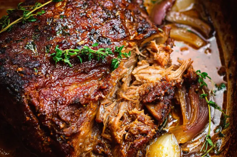 Apple Cider Braised Pork Shoulder