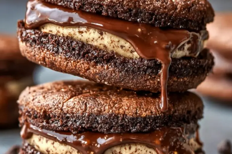 Brownie Cookie Dough Sandwich Cookies